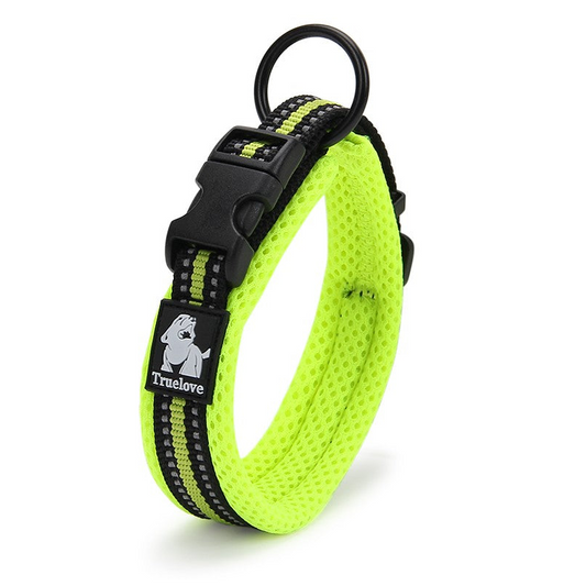 True Love Heavy Duty Reflective Collar Neon Yellow Stainless Steel O Ring Reflector