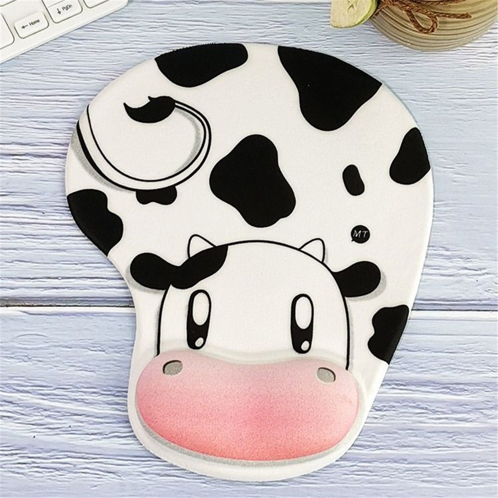 Cartoon Cow Ergonomic Wrist Rest Mouse Pad