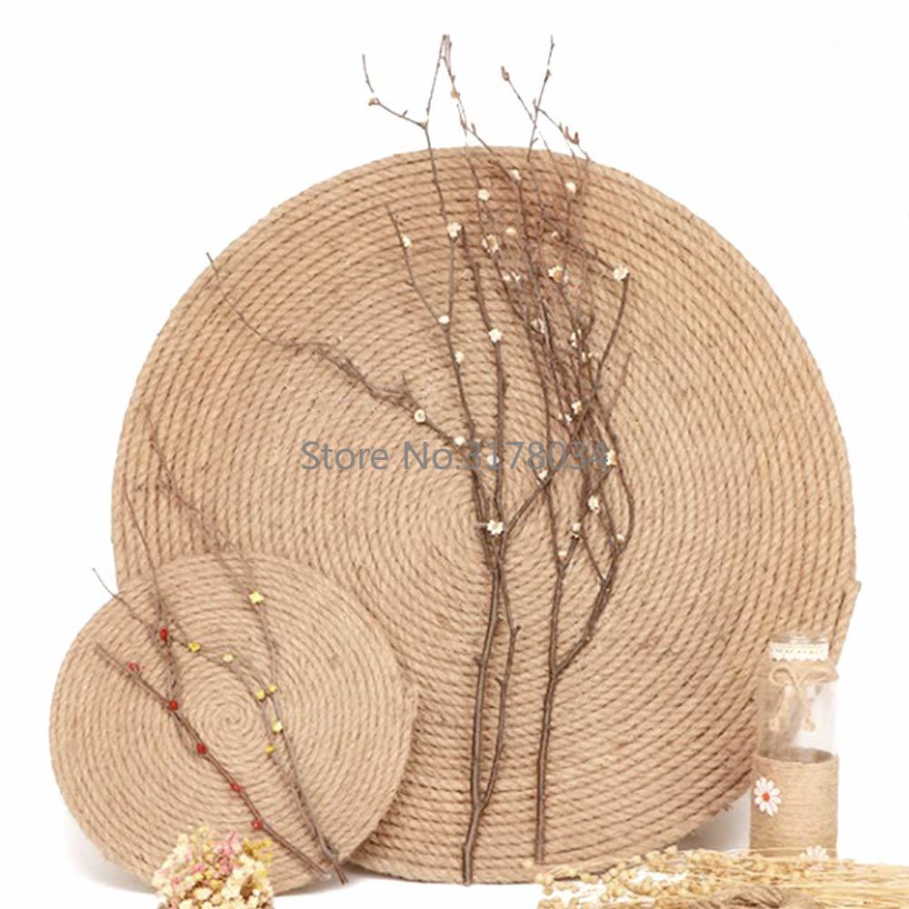6Mm 1M-50M Natural Jute Cords Heavy Duty Twine Hemp Twisted Macrame String