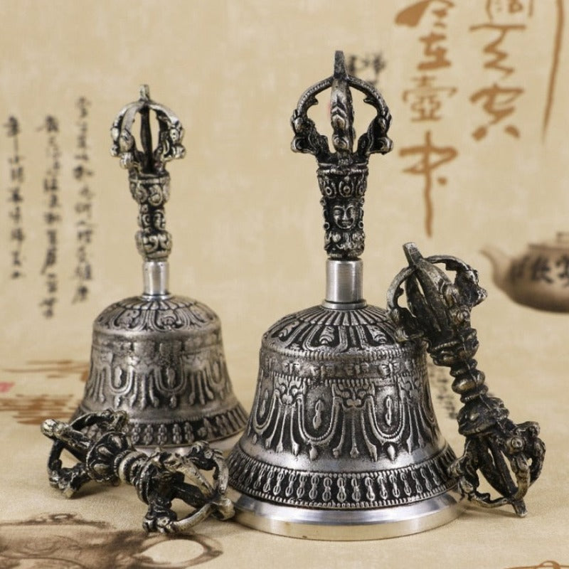 Brass Nepali Bell Home Decor Table Handicrafts Ideal For Puja Prayer