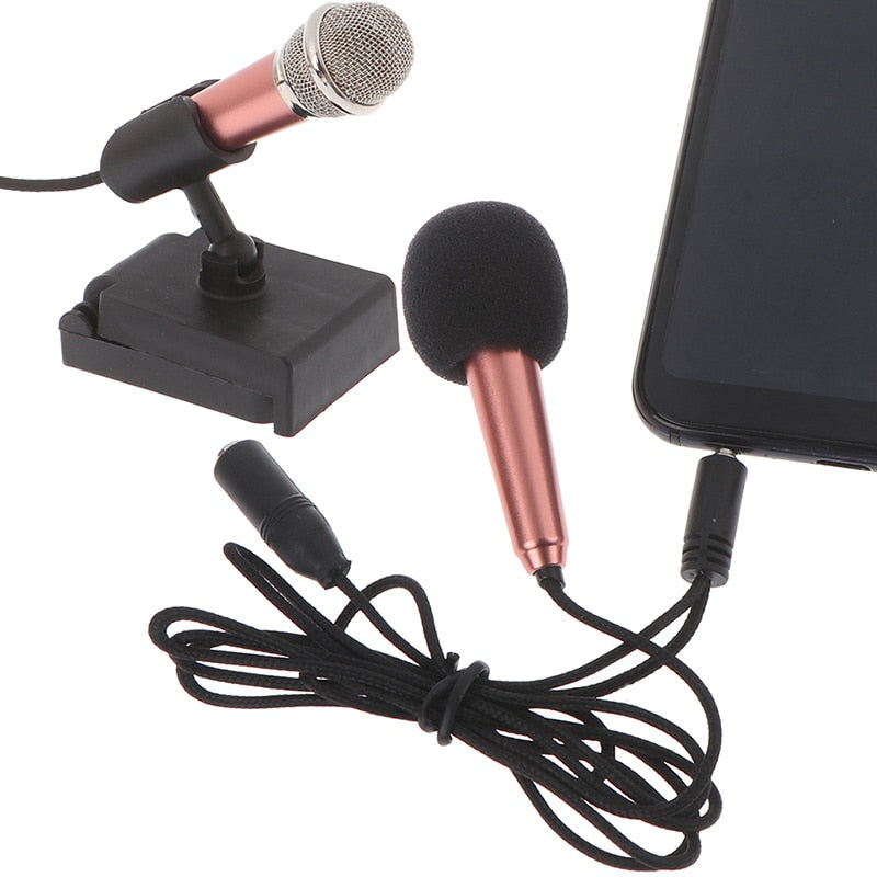 3.5Mm Stereo Studio Karaoke Mini Microphone For Pc Mobile Phone