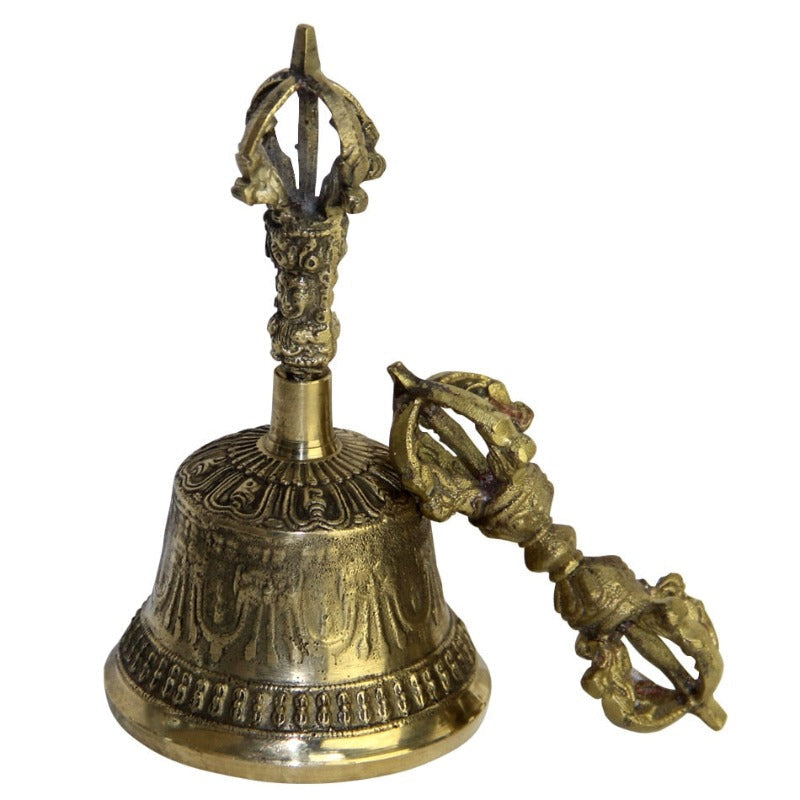 Brass Nepali Bell Home Decor Table Handicrafts Ideal For Puja Prayer