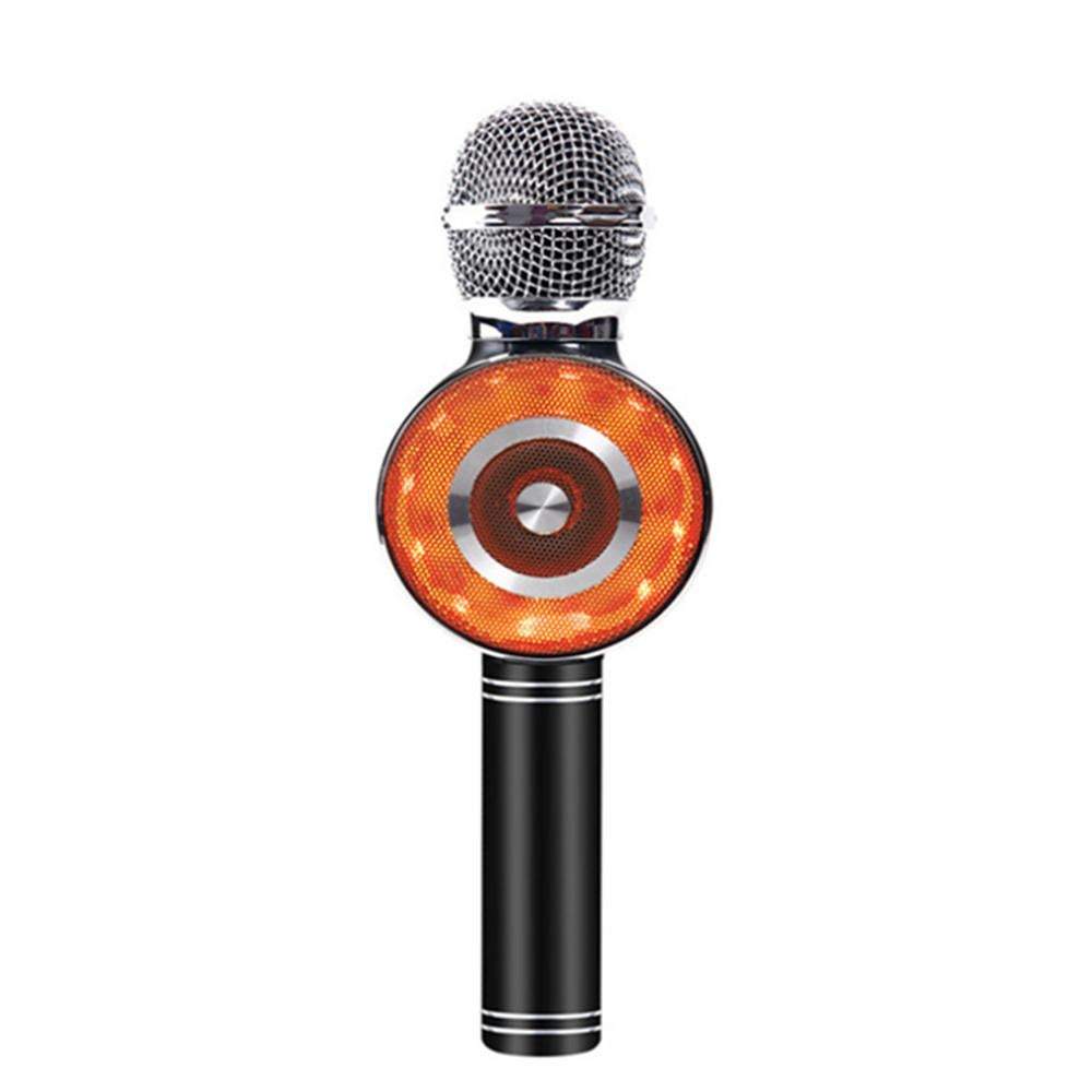 Usb Rechargeable Wireless Bluetooth Microphone With Large Led Lights