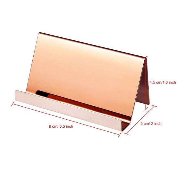 Stainless Steel Business Card Holder Display Stand Rack Desktop Table Organizer