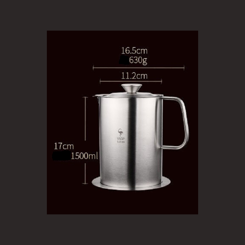 1.5Ml 304 Stainless Steel Filter Oil Pot Kitchen Pour Storage Container