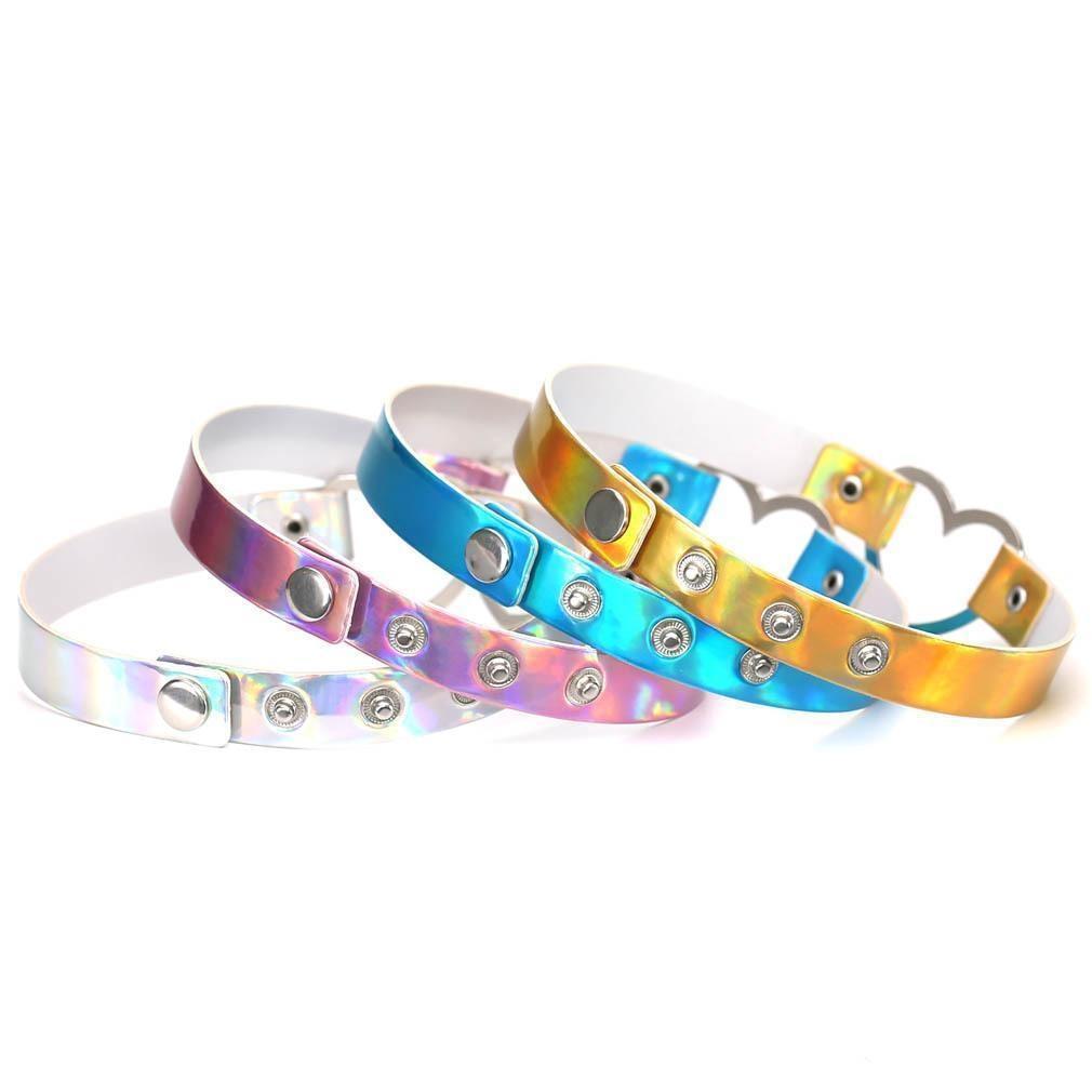 Veile Studios Holographic Heart Choker