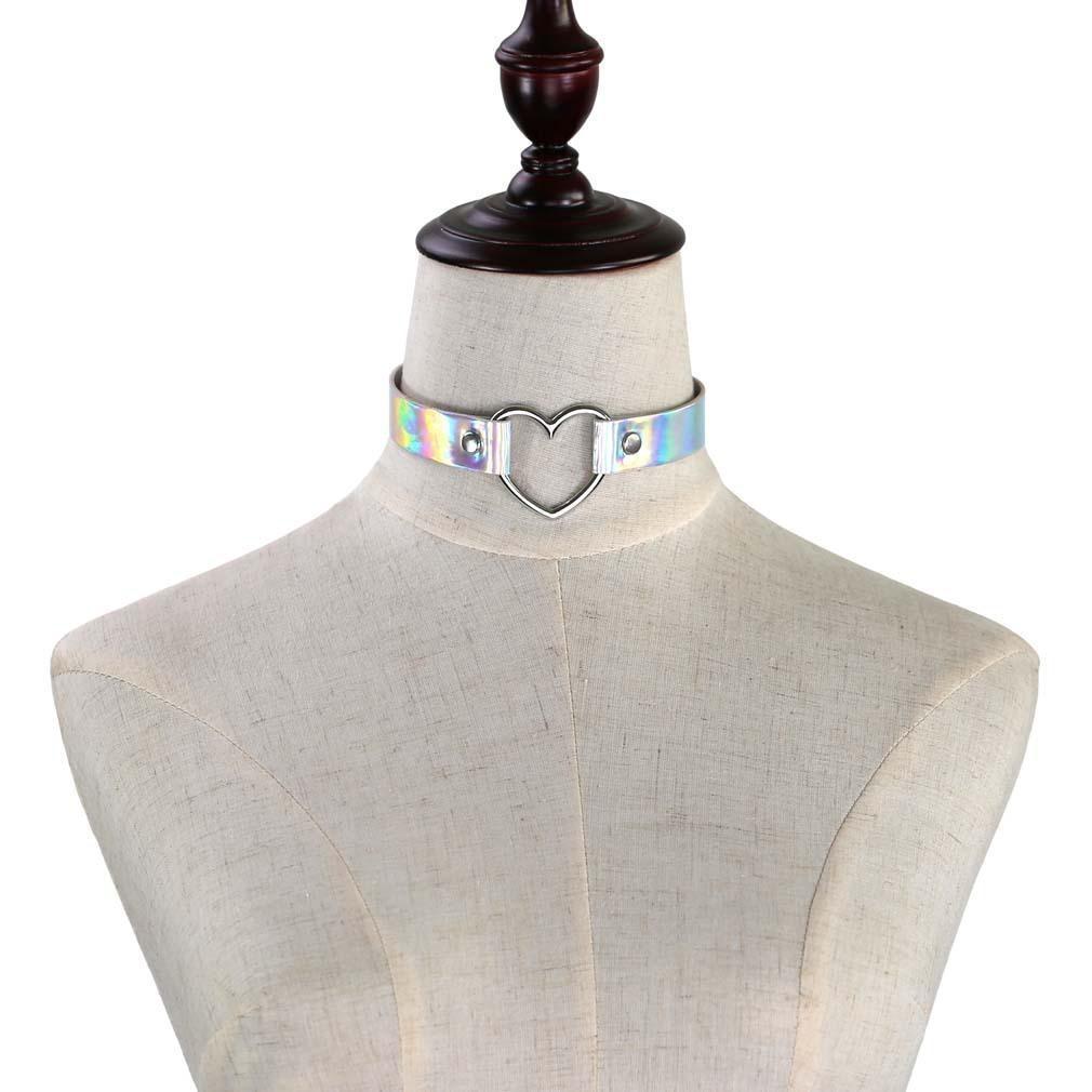 Veile Studios Holographic Heart Choker