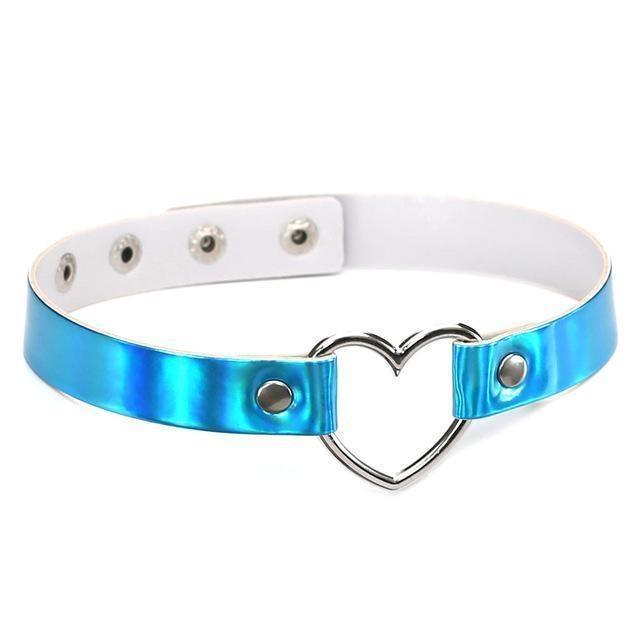 Veile Studios Holographic Heart Choker