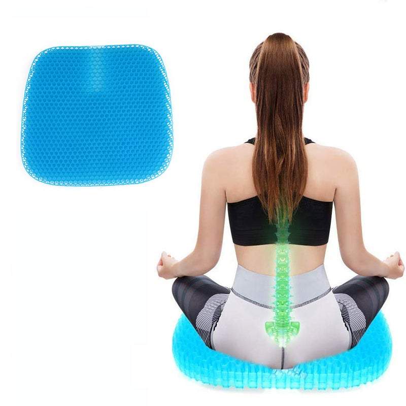 1 Sets of Hod Health & Home 1 Sets Of Cushions Honeycomb Design Soft Cool Gel Seat With Groove Non Slip Pain Relief