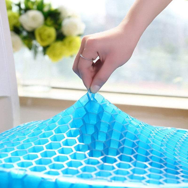 1 Sets of Hod Health & Home 1 Sets Of Cushions Honeycomb Design Soft Cool Gel Seat With Groove Non Slip Pain Relief