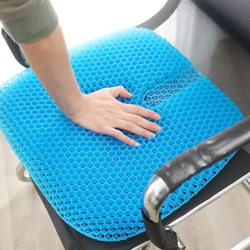 1 Sets of Hod Health & Home 1 Sets Of Cushions Honeycomb Design Soft Cool Gel Seat With Groove Non Slip Pain Relief