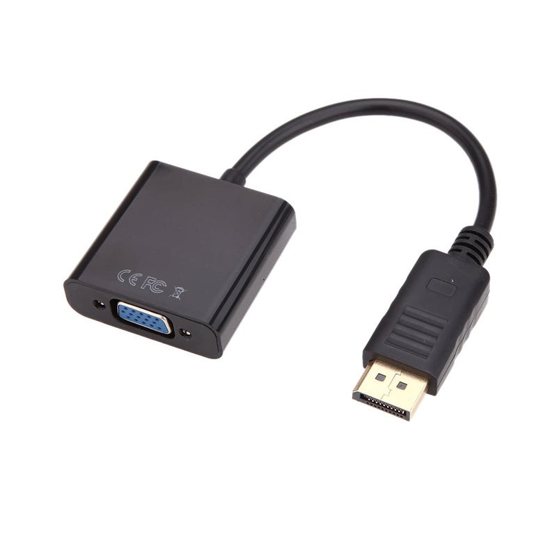 1080P Dp Displayport Male To Vga Female Converter Adapter Cable Black