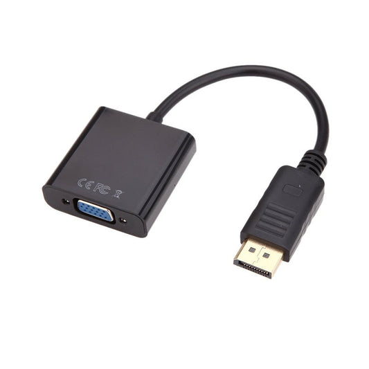 1080P Dp Displayport Male To Vga Female Converter Adapter Cable Black