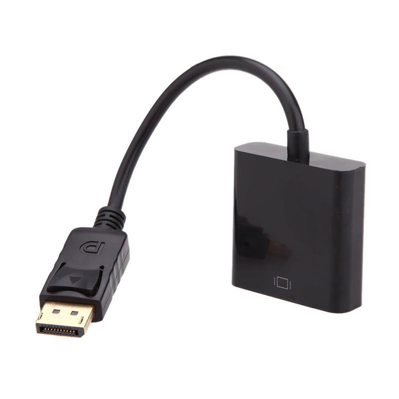 1080P Dp Displayport Male To Vga Female Converter Adapter Cable Black