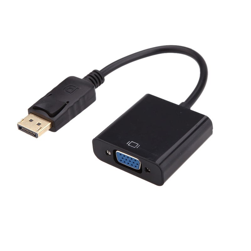 1080P Dp Displayport Male To Vga Female Converter Adapter Cable Black