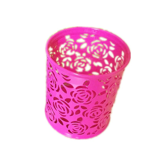 Rose Flower Shape Cylinder Container Organizer Pencil Holders