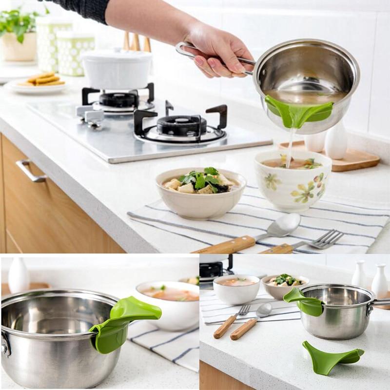 Silicone Funnel Saucepan Pourer Creative Kitchen Accessories Utensils