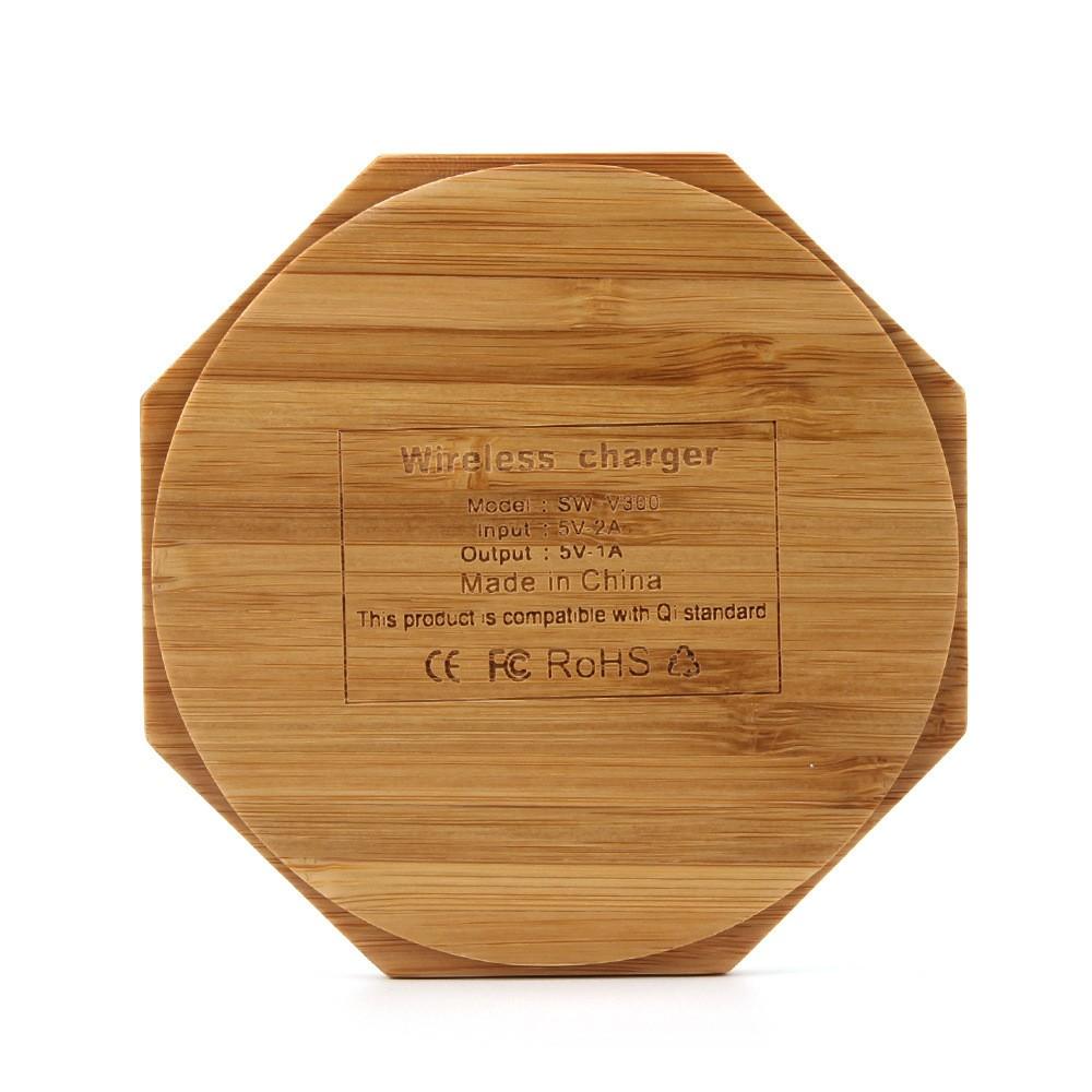 Bamboo Wireless Charger Desktop Charging Pad For Iphone