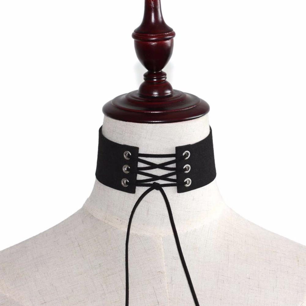 Bdsm Lace Up Collar Sexy Submissive Choker Necklace Bondage Restraints