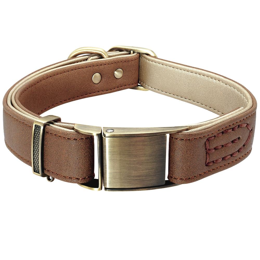 Padded Genuine Leather Dog Collars