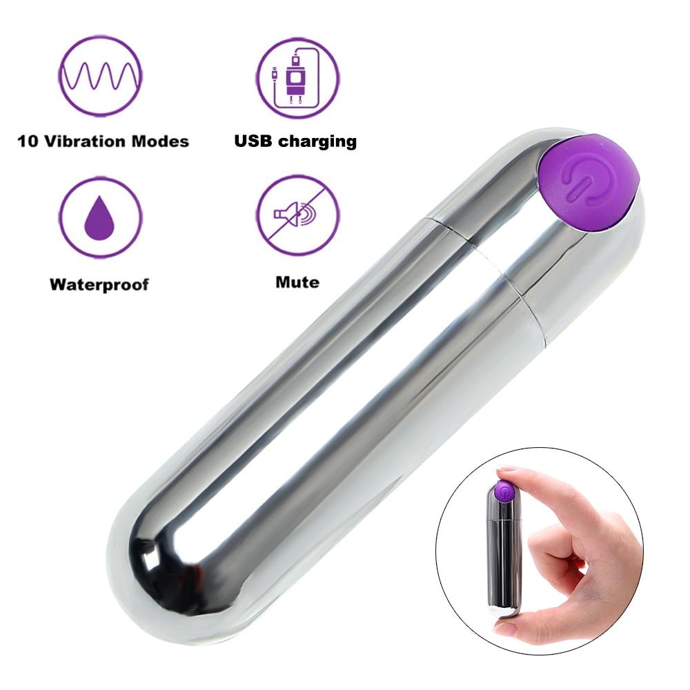 Strong Mini Vibrator Usb 10 Speed Waterproof G Spot Massager Women