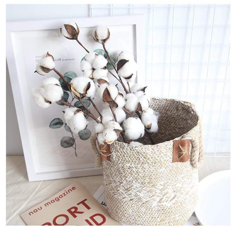 Cotton Branch Artificial Flowers Decor