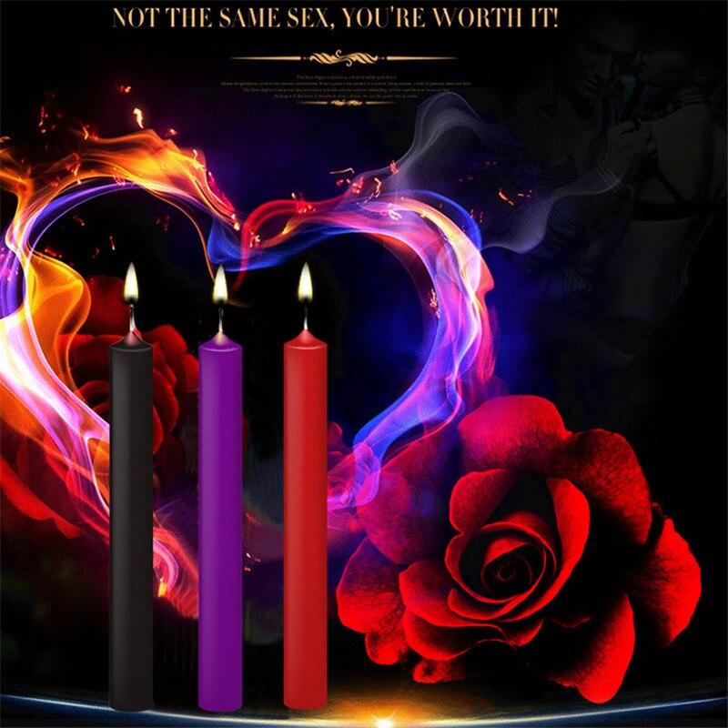 Bdsm 3 / Pcs Wax Play Candles Temperature Bondage Kink Fetish Restraints
