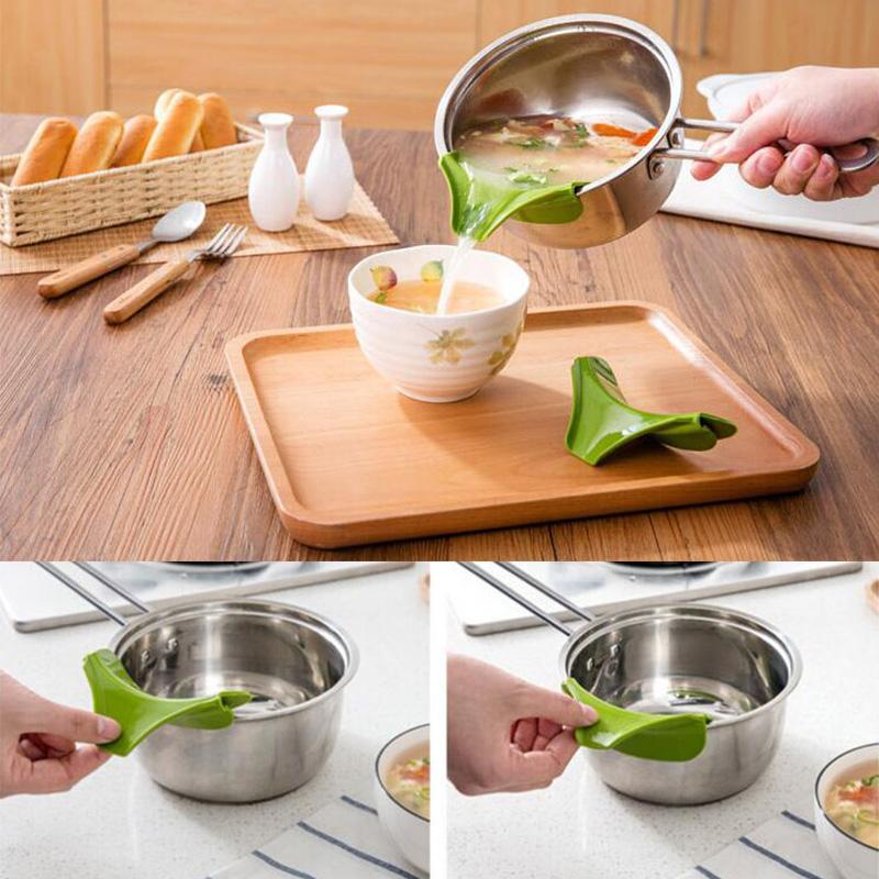 Silicone Funnel Saucepan Pourer Creative Kitchen Accessories Utensils