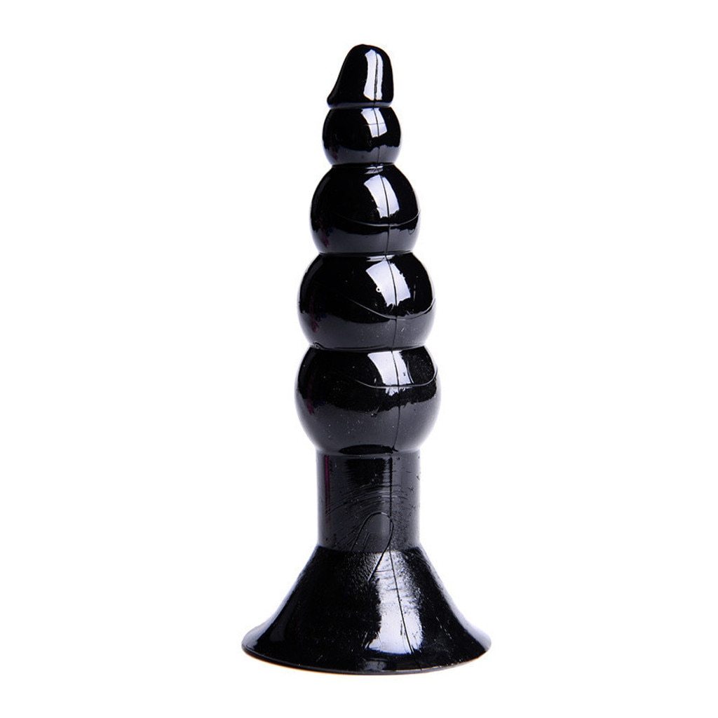 7Pcs Black Trainer Butt Plug Set Anal Beads Vibrator