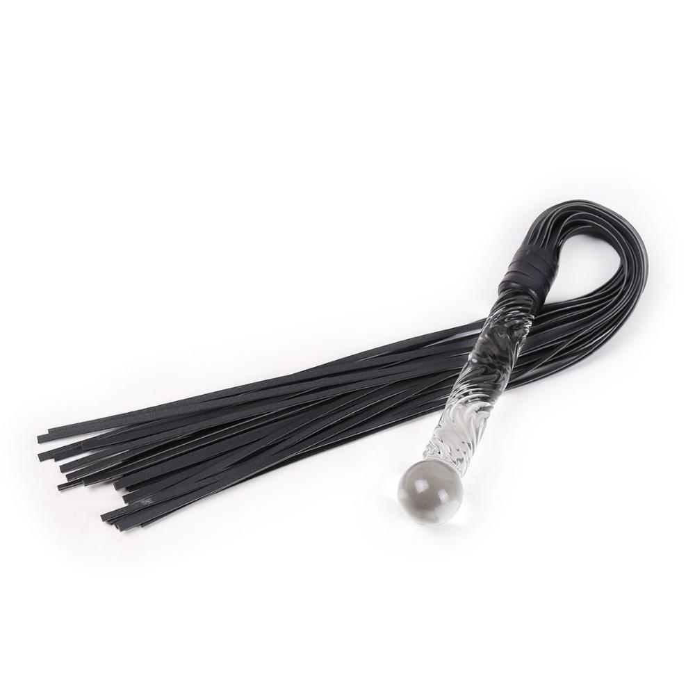Bdsm Flogger Glass Dildo Handle Sex Toy Impact Play Spanking Fetish