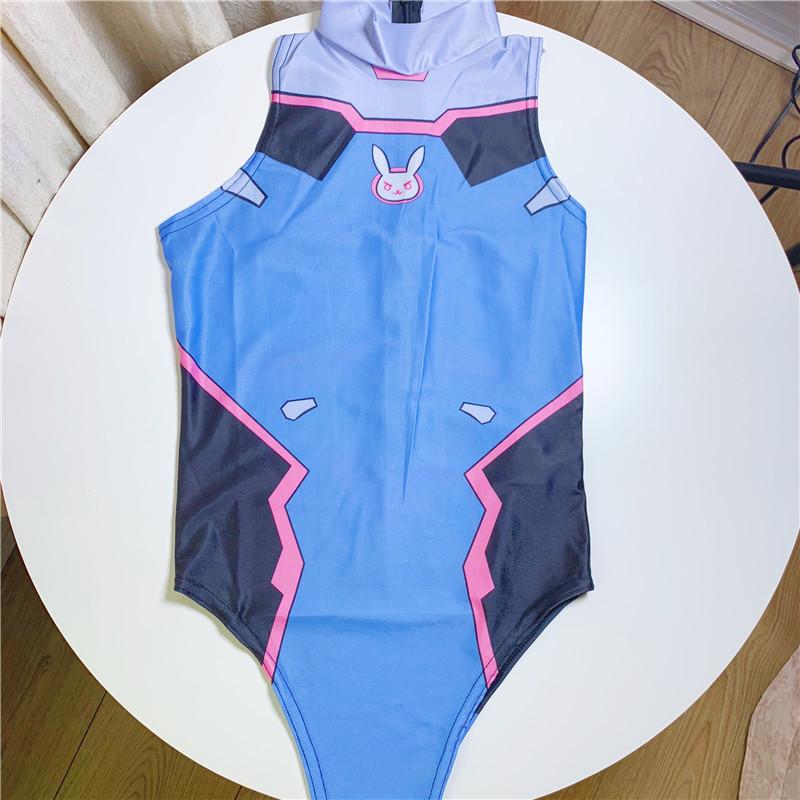D.Va Overwatch Anime Cosplay Leotard One Piece Bodysuit Costume
