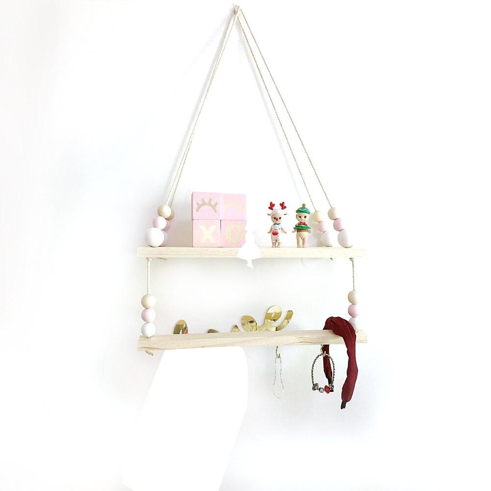 Nordic Style Beads Hanging Display Rack Wall Shelf