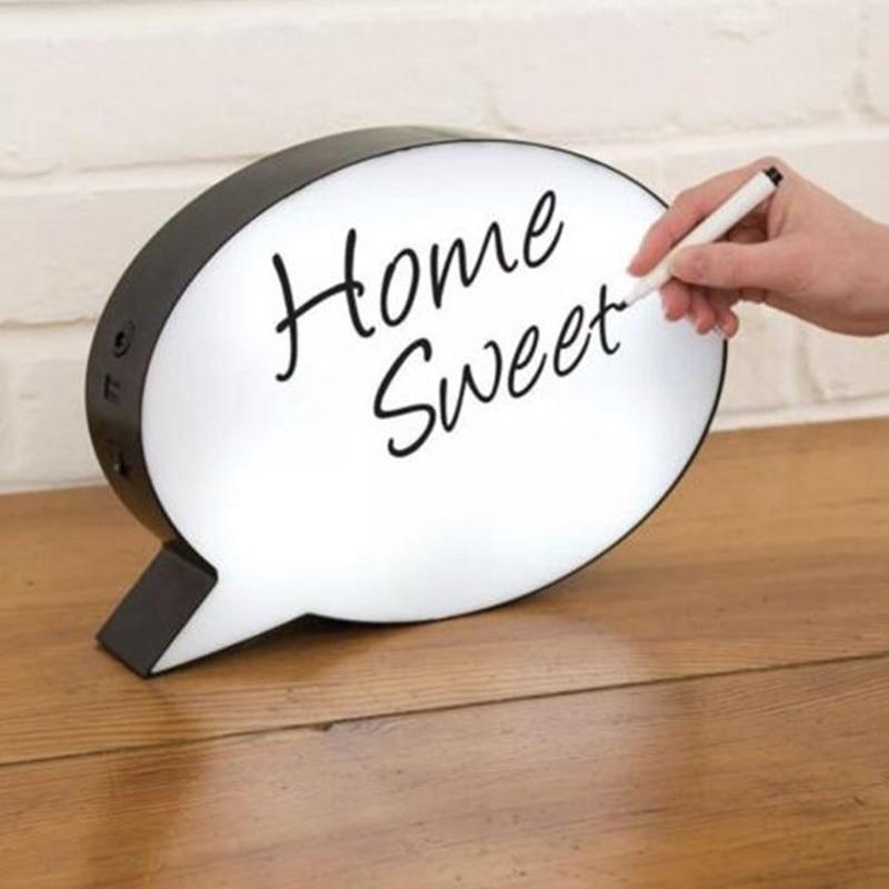 Speech Bubble Light Box Decor Night