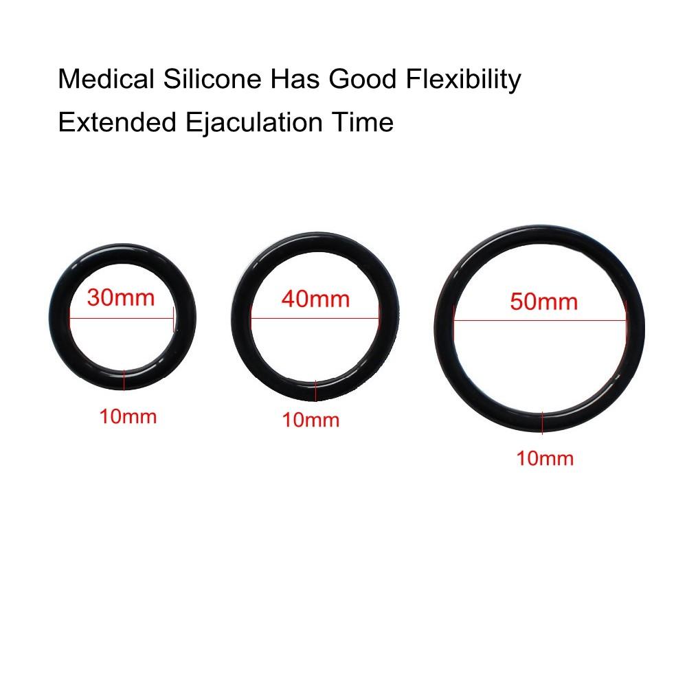 Stretchy Black Cock Rings Set Ejaculation Delay