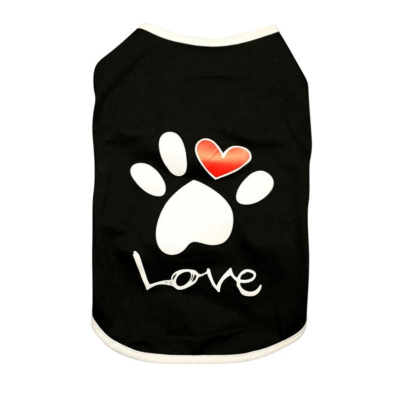 Printed Love Dog Tee Pet Clothing