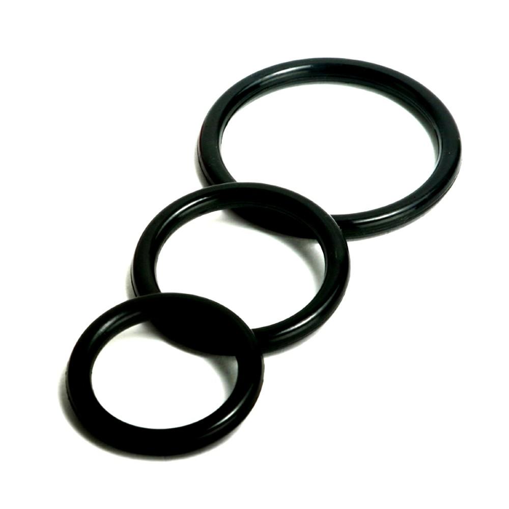 Stretchy Black Cock Rings Set Ejaculation Delay