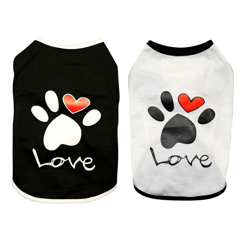 Printed Love Dog Tee Pet Clothing