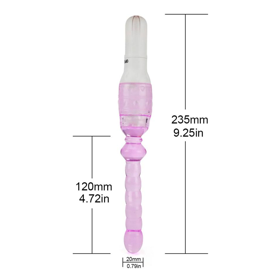 Silicone Jelly Anal Beads Vibrator Butt Plug Bdsm Flexible Waterproof