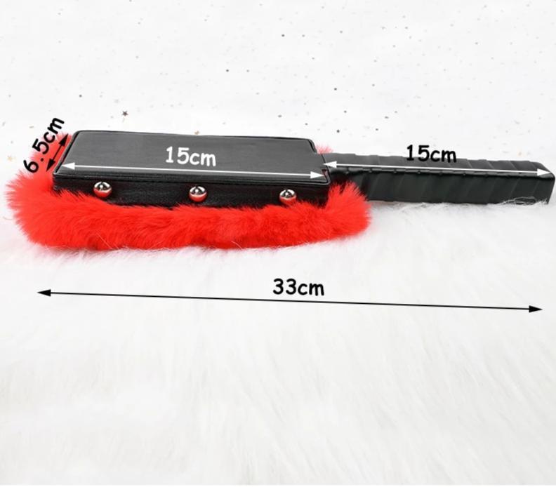 Black / Red White Purple Fur Paddle Bdsm Impact Play Spanking Fetish Kink