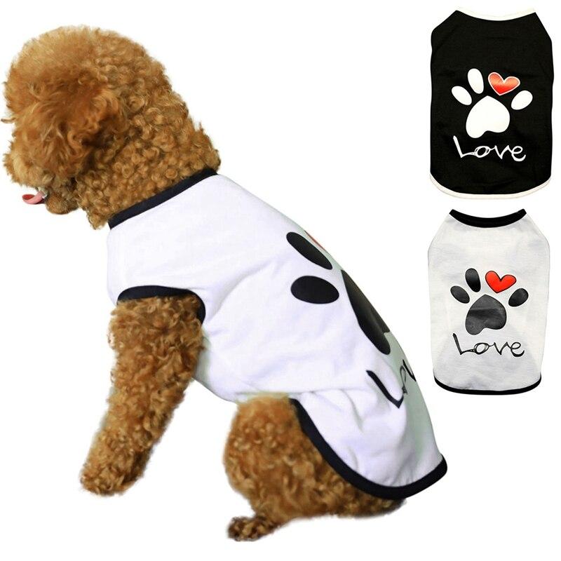 Printed Love Dog Tee Pet Clothing