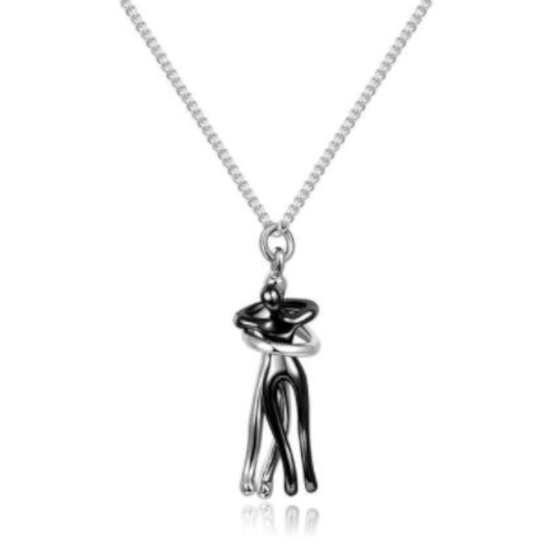 Veile Studios Hugging Couple Pendant Necklace Gift Idea