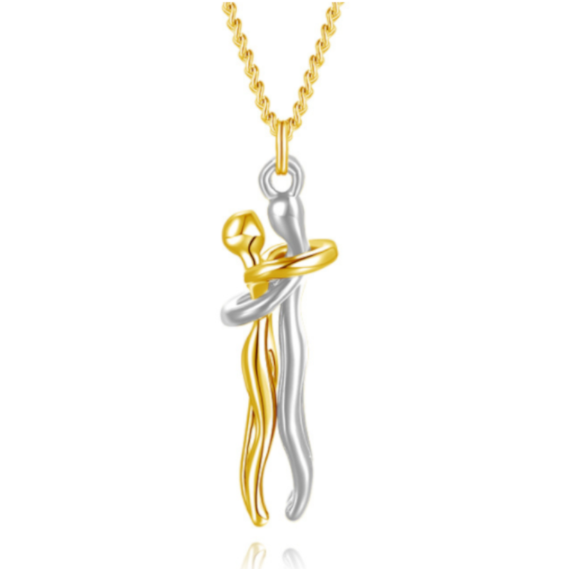 Veile Studios Hugging Couple Pendant Necklace Gift Idea