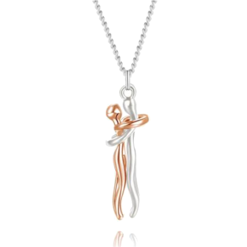 Veile Studios Hugging Couple Pendant Necklace Gift Idea