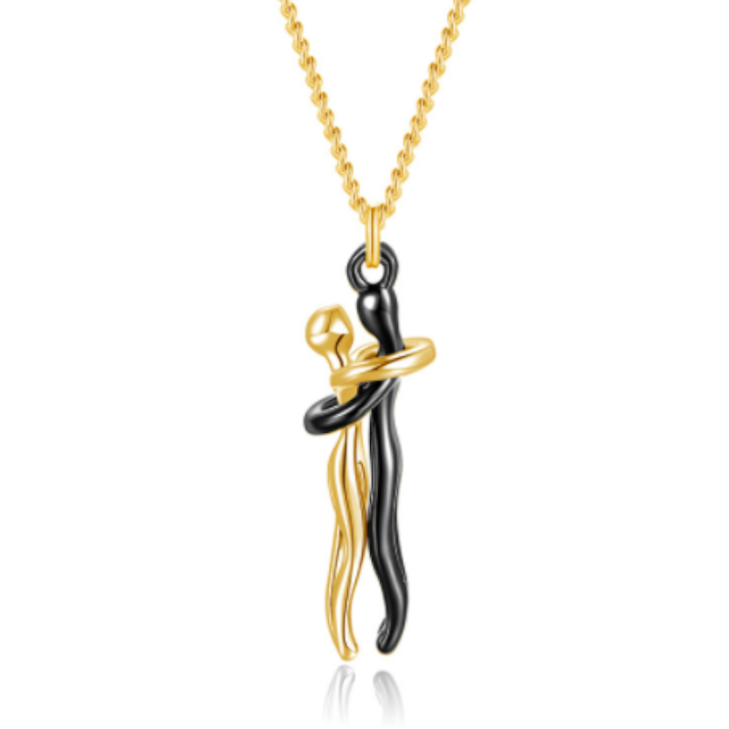 Veile Studios Hugging Couple Pendant Necklace Gift Idea