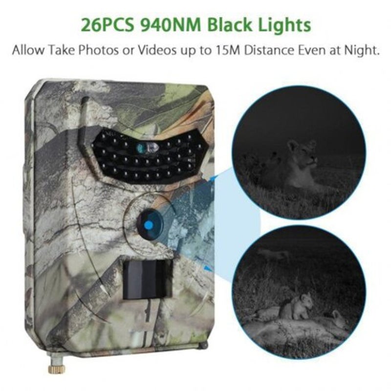 Trail Hunting Wide Angle Outdoor Ip65 Waterproof 1080 Ir Led Night View Camera