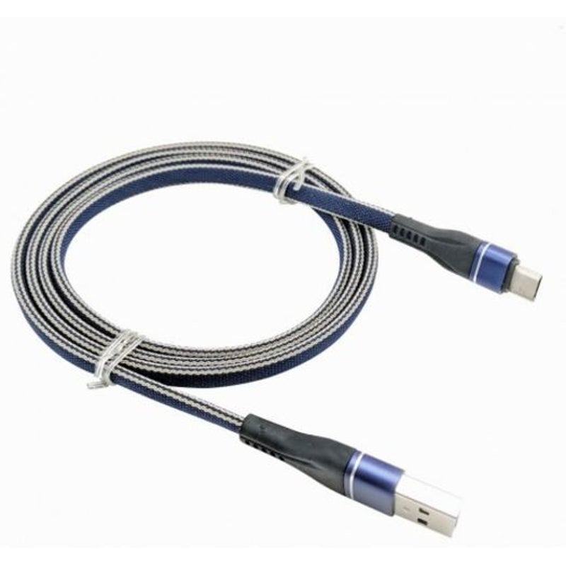 1M Cowboy Line Usb Type Cable Quick Charger Sync Cord Compatible Light Blue
