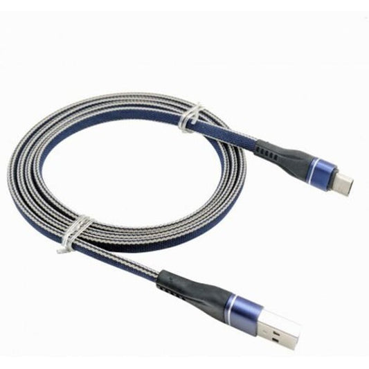 1M Cowboy Line Usb Type Cable Quick Charger Sync Cord Compatible Light Blue
