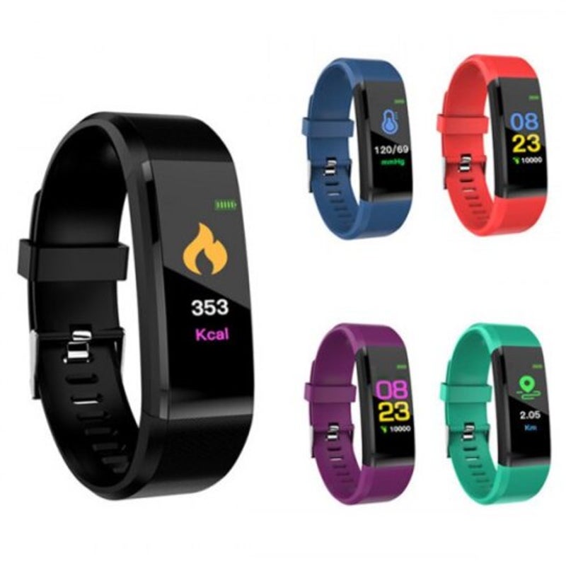 Veile Studios Id115 Plus 0.96 Inch Smart Bracelet Red