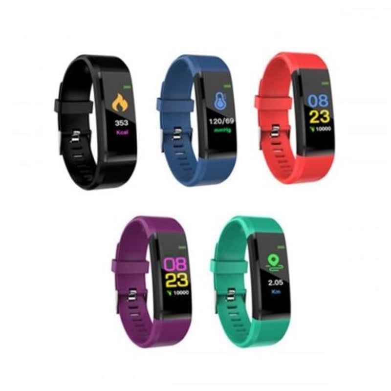 Veile Studios Id115 Plus 0.96 Inch Smart Bracelet Red