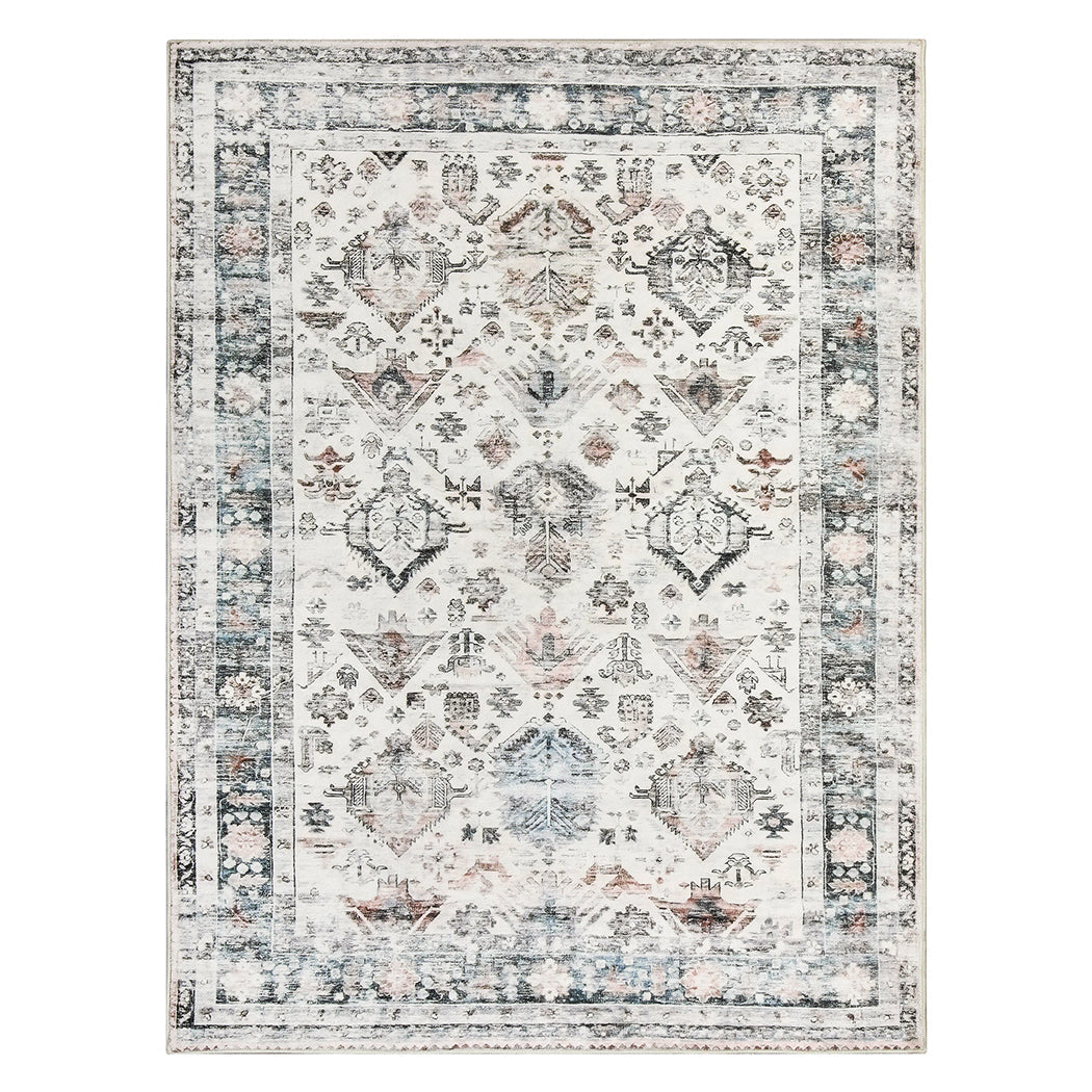 Floor Rug Short Pile Washable Soft Plush Non Slip Carpet 160X120 Cm